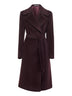 Cappotto a vestaglia Molly in alpaca e lana bordeaux