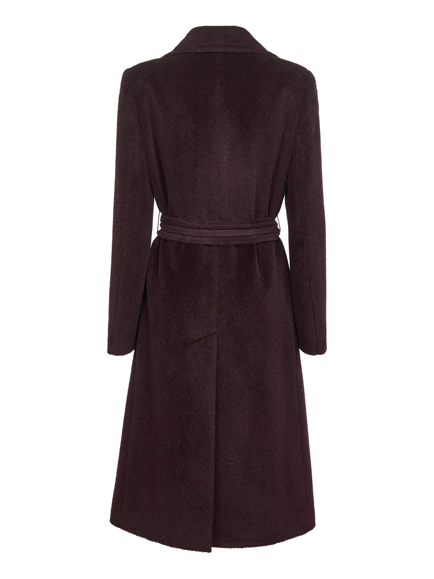 Cappotto a vestaglia Molly in alpaca e lana bordeaux