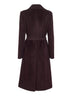 Cappotto a vestaglia Molly in alpaca e lana bordeaux