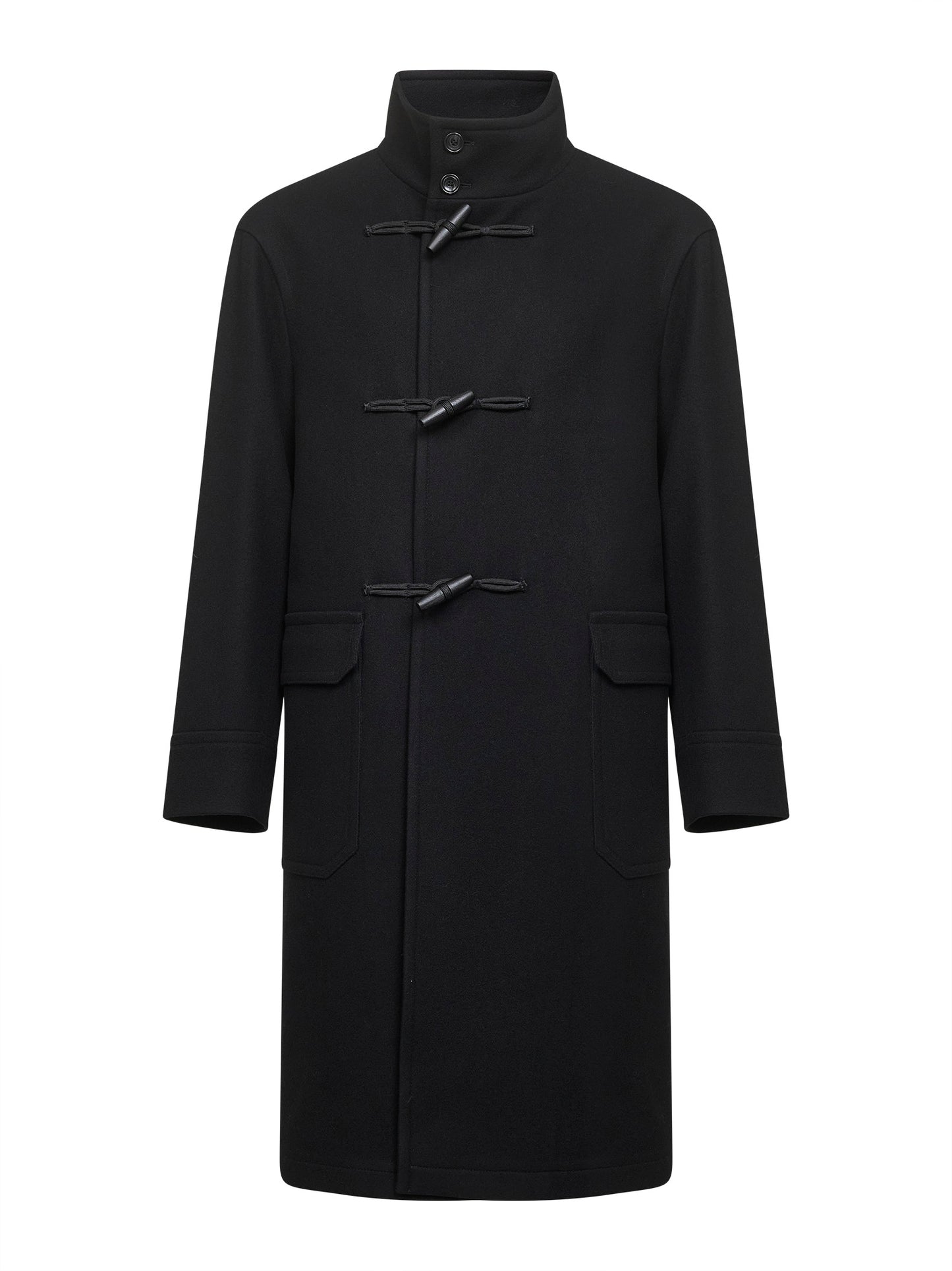 Black wool and cashmere blend Mon coat