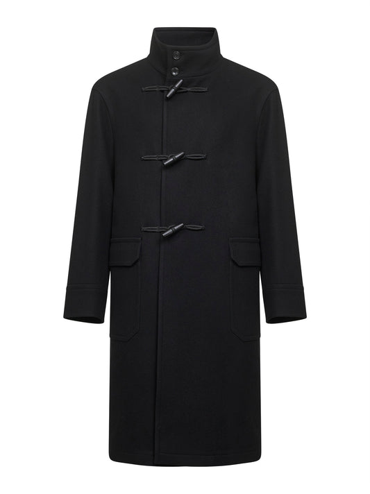Black wool and cashmere blend Mon coat