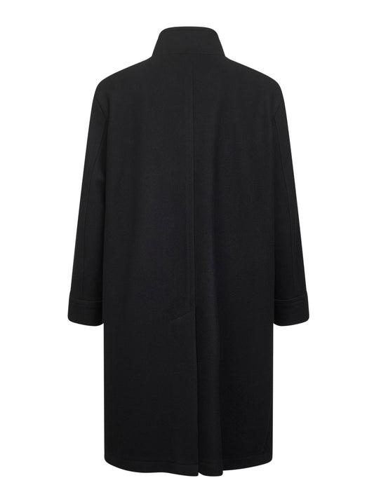 Black wool and cashmere blend Mon coat