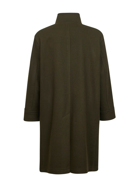Green wool and cashmere blend Mon coat