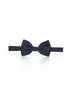 Blue satin bow tie