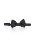 Black satin bow tie