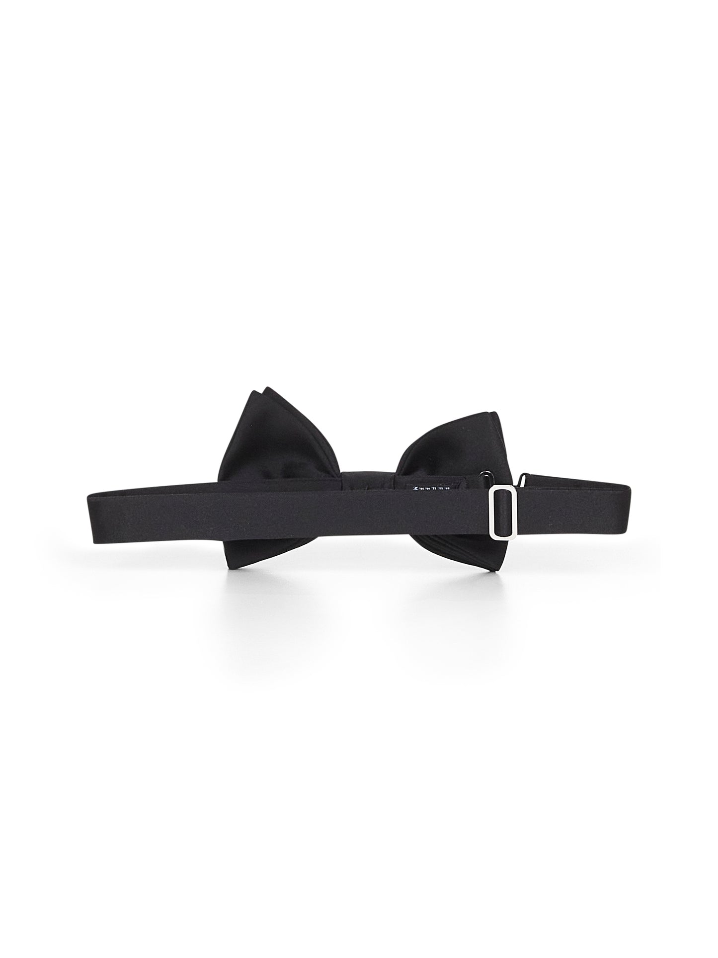 Black satin bow tie