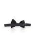 Black satin bow tie