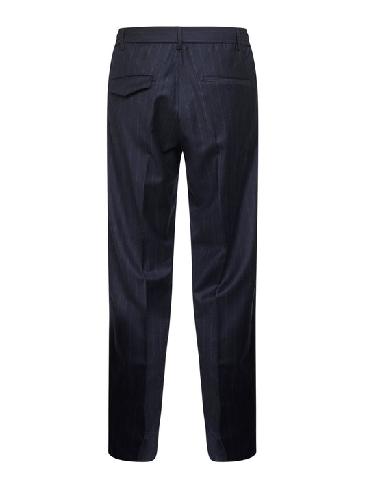 Blue pinstripe virgin wool Garcon trousers