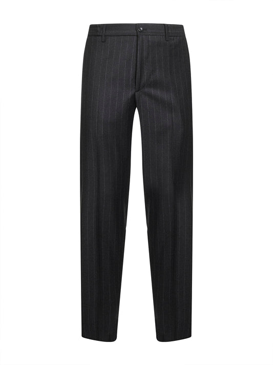 Grey pinstripe virgin wool Garcon trousers