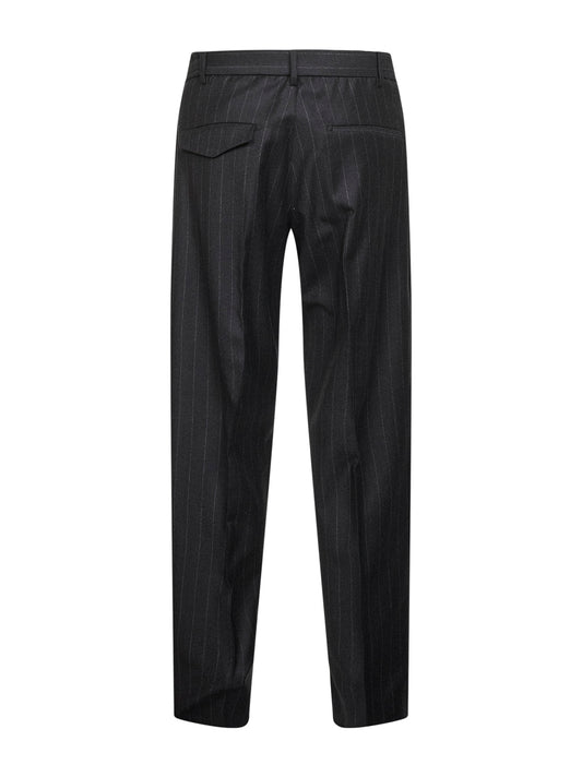 Grey pinstripe virgin wool Garcon trousers
