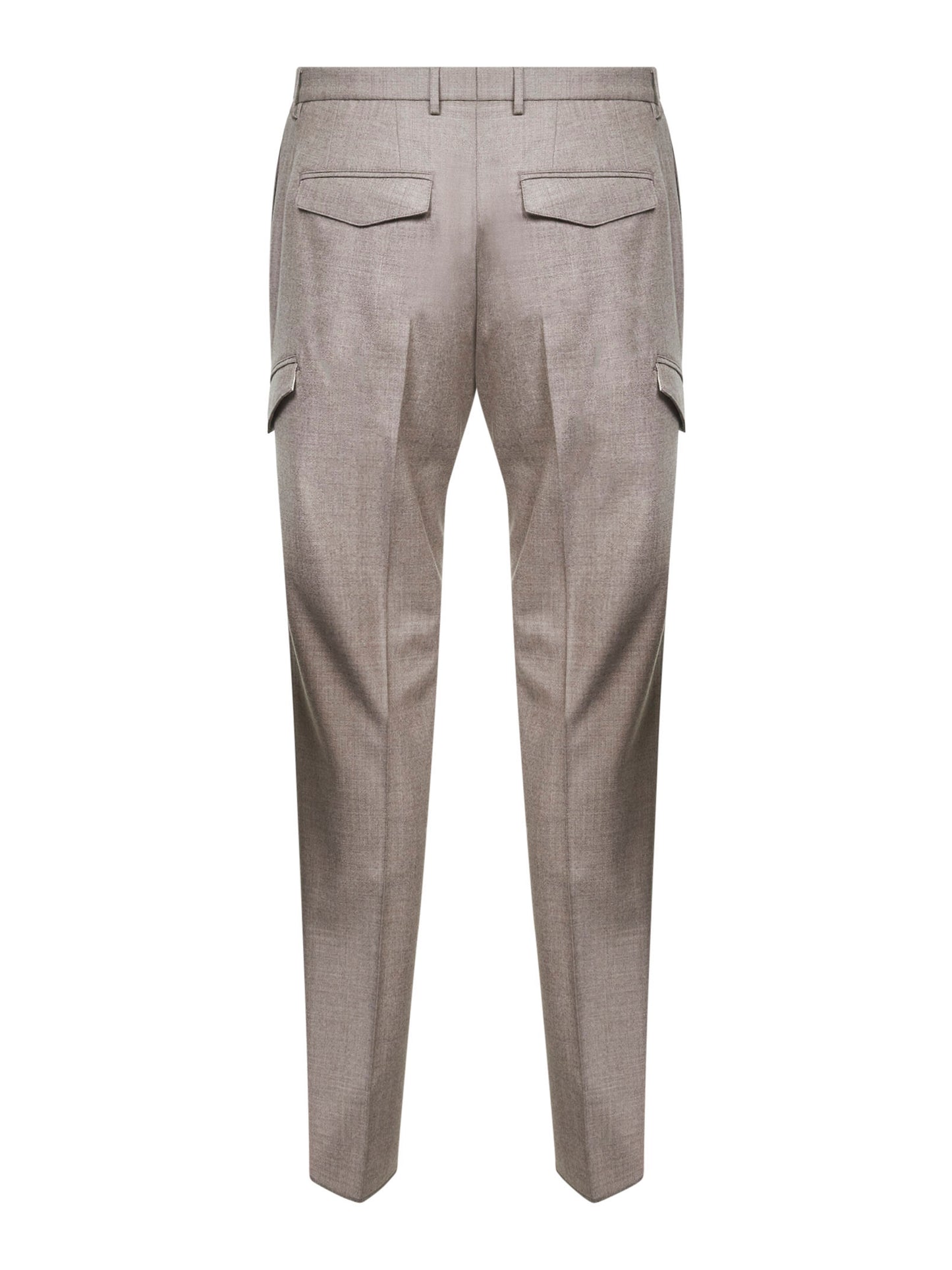 Pantaloni cargo Lang in lana vergine stretch marrone
