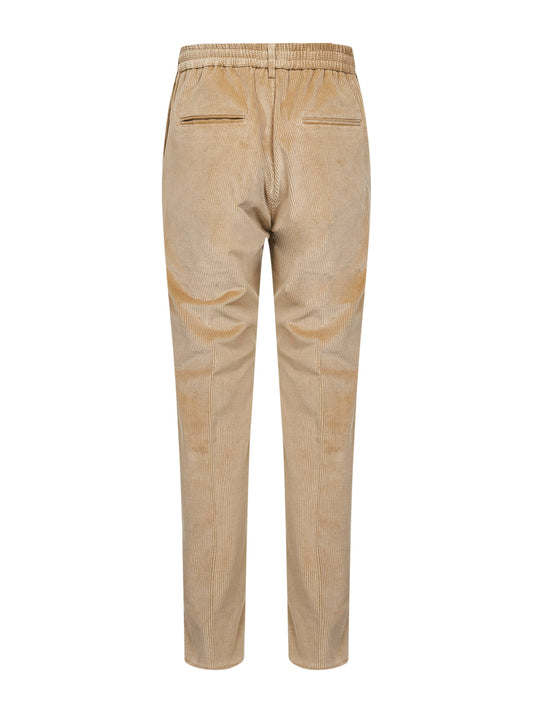 Beige stretch corduroy Newman trousers