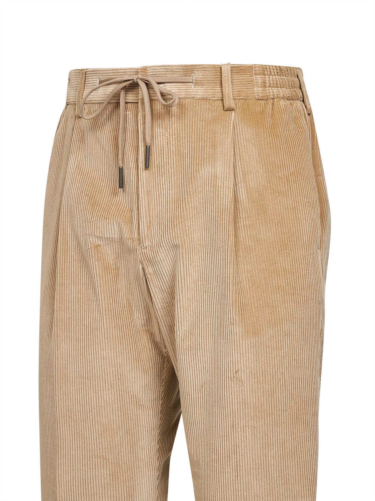 Beige stretch corduroy Newman trousers