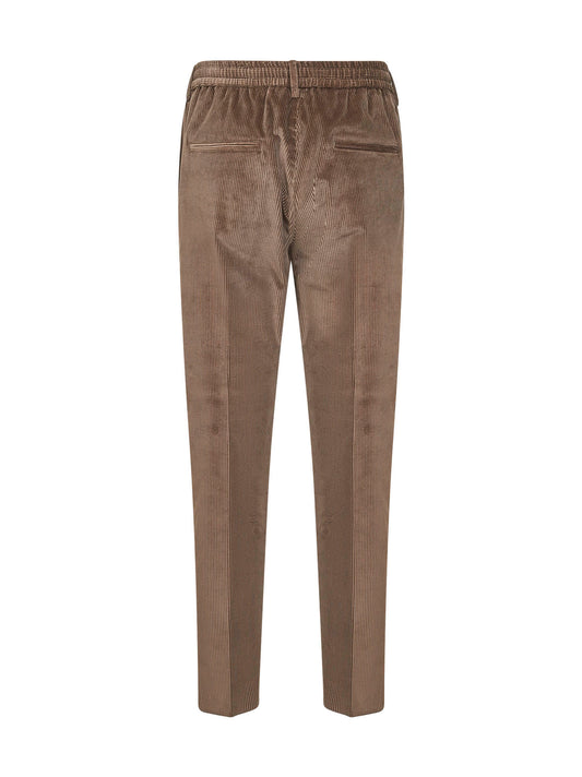 Brown stretch corduroy Newman trousers