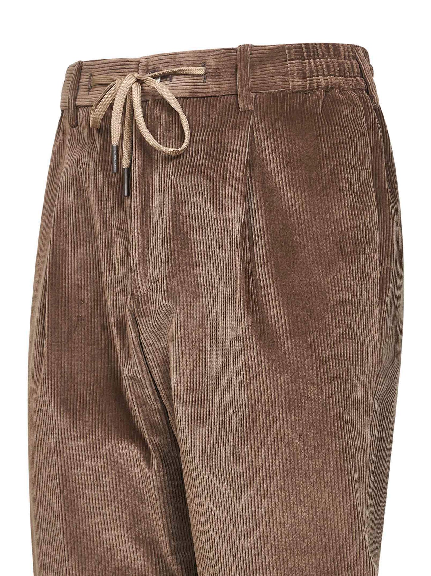 Brown stretch corduroy Newman trousers