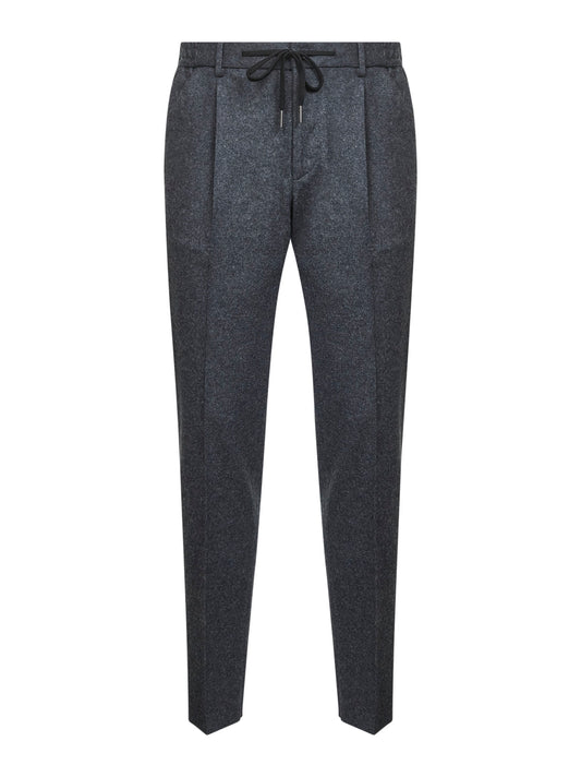 Pantaloni Newman in misto lana grigio