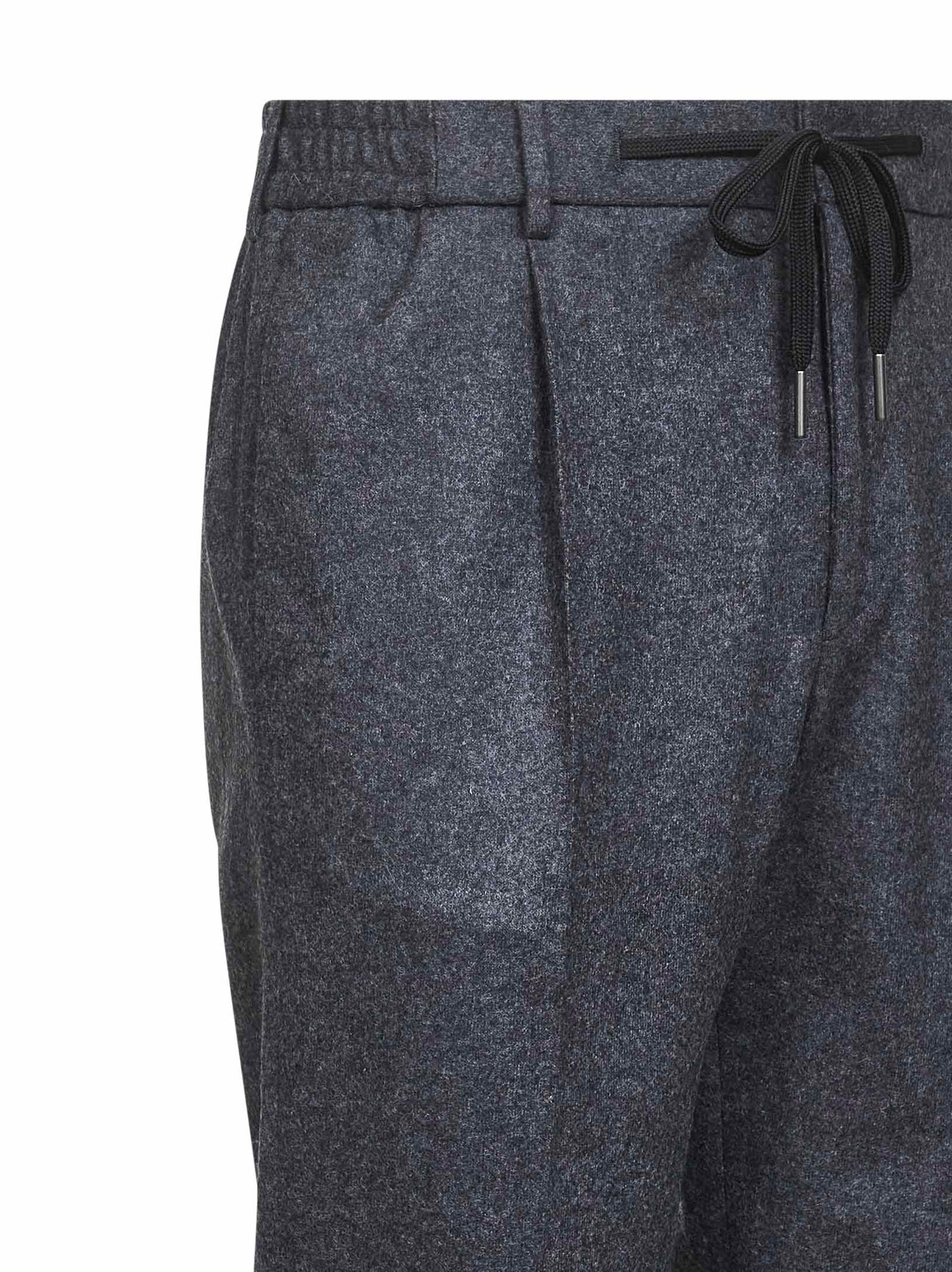Grey wool blend Newman trousers<BR/>