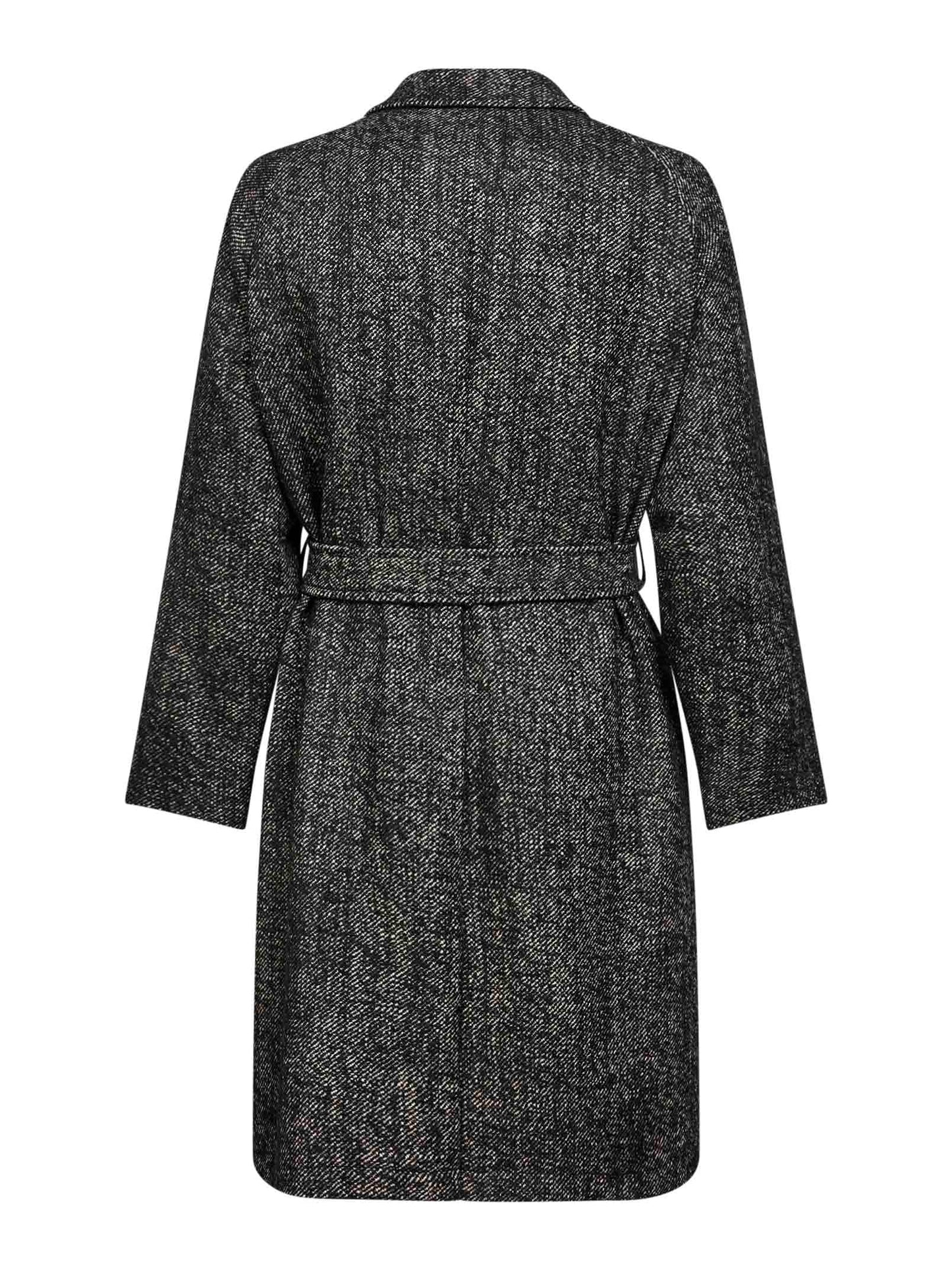 Flecked wool blend Salomons wrap coat