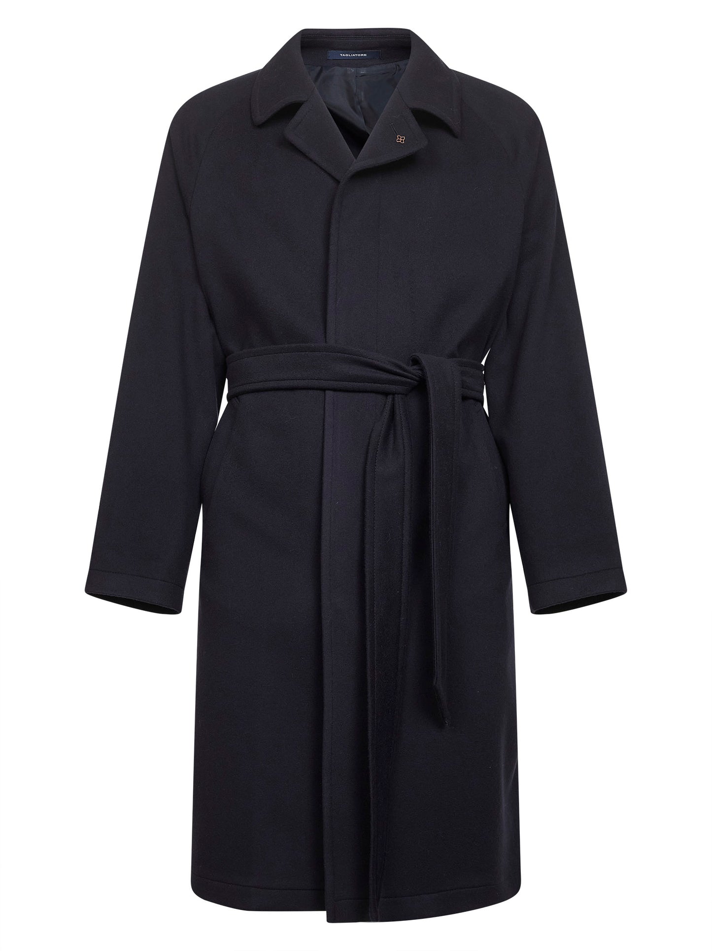 Blue wool and cashmere Salomons wrap coat