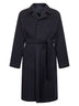 Blue wool and cashmere Salomons wrap coat