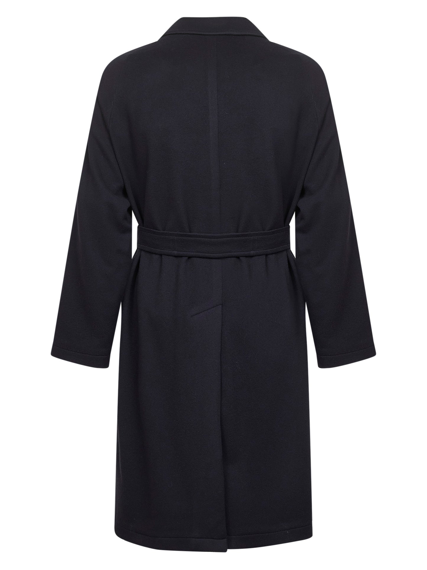 Blue wool and cashmere Salomons wrap coat