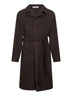 Brown wool and cashmere Salomons wrap coat<BR/>