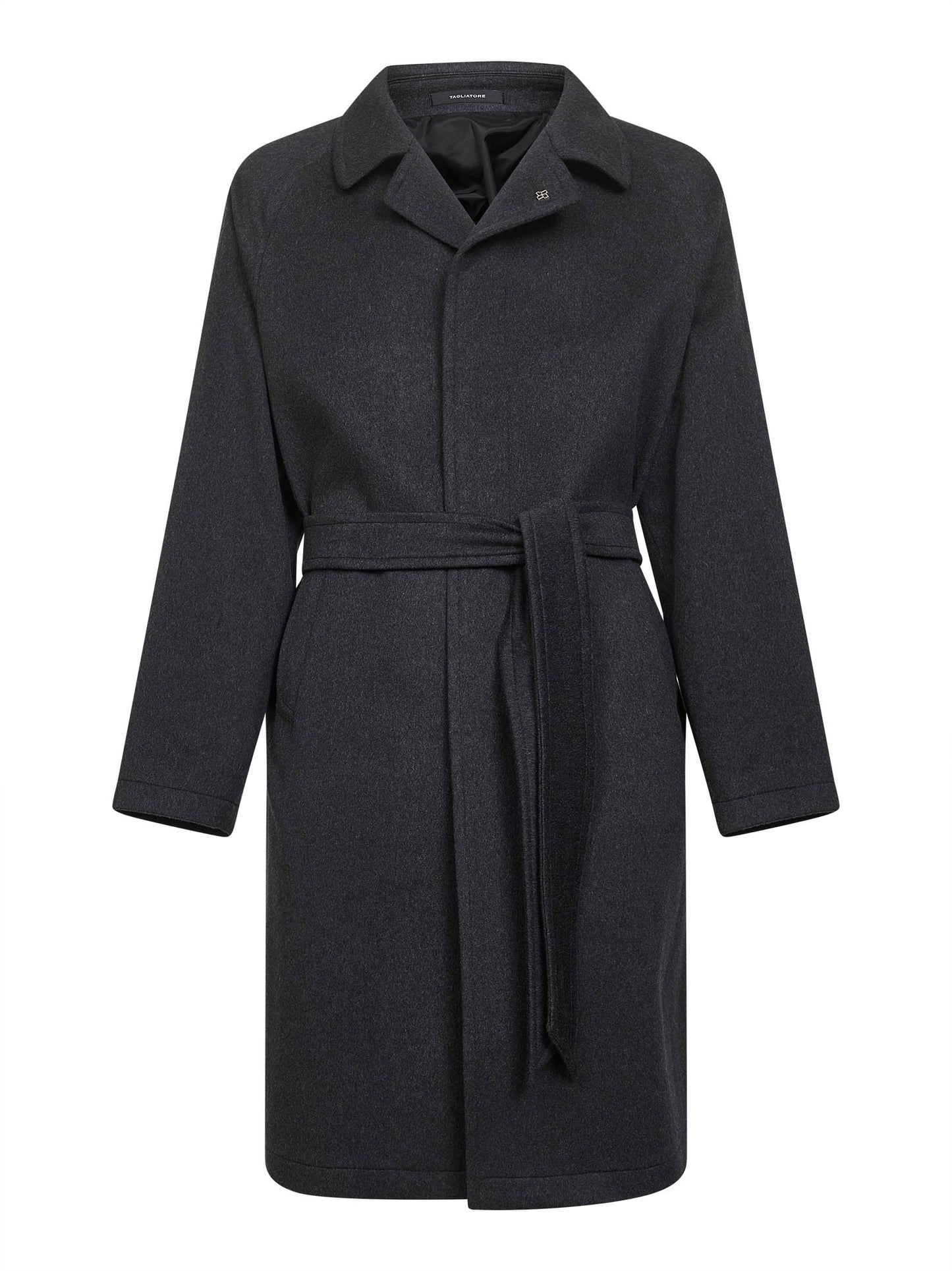 Grey wool and cashmere Salomons wrap coat