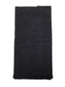 Sciarpa in lana vergine jacquard nera con logo