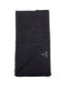 Sciarpa in lana vergine jacquard nera con logo
