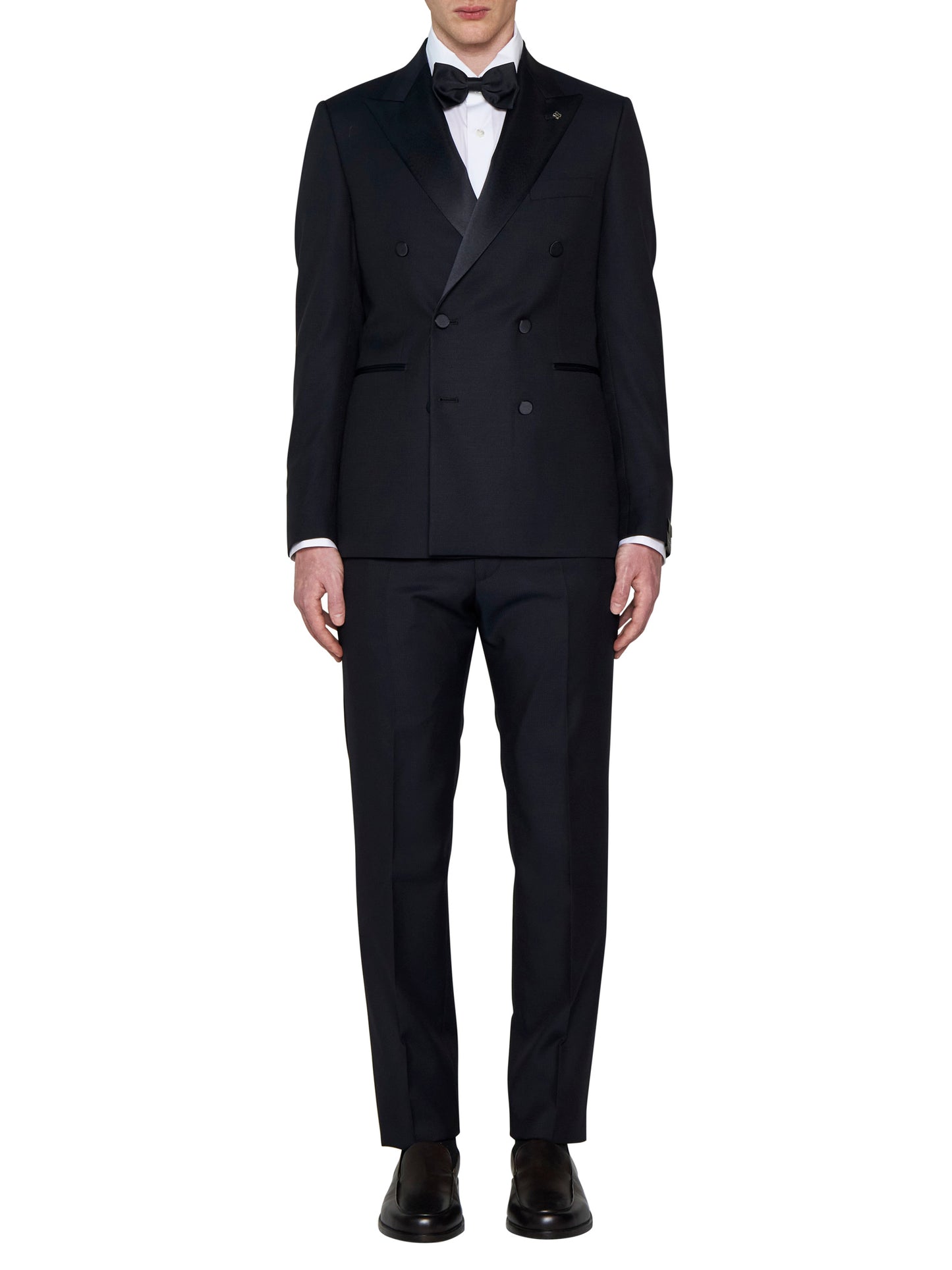 Double-breasted wool and mohair tuxedo