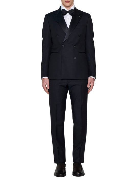 Double-breasted wool and mohair tuxedo