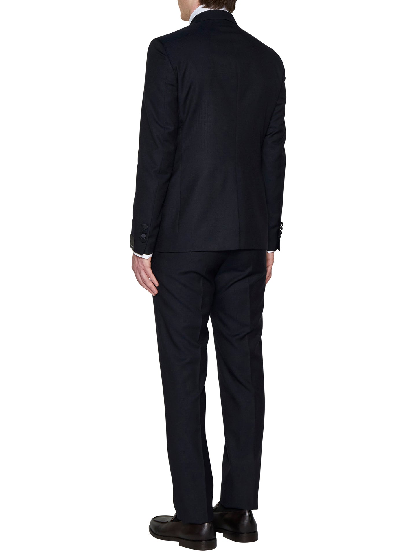 Double-breasted wool and mohair tuxedo