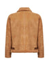 Beige lamb shearling aviator jacket