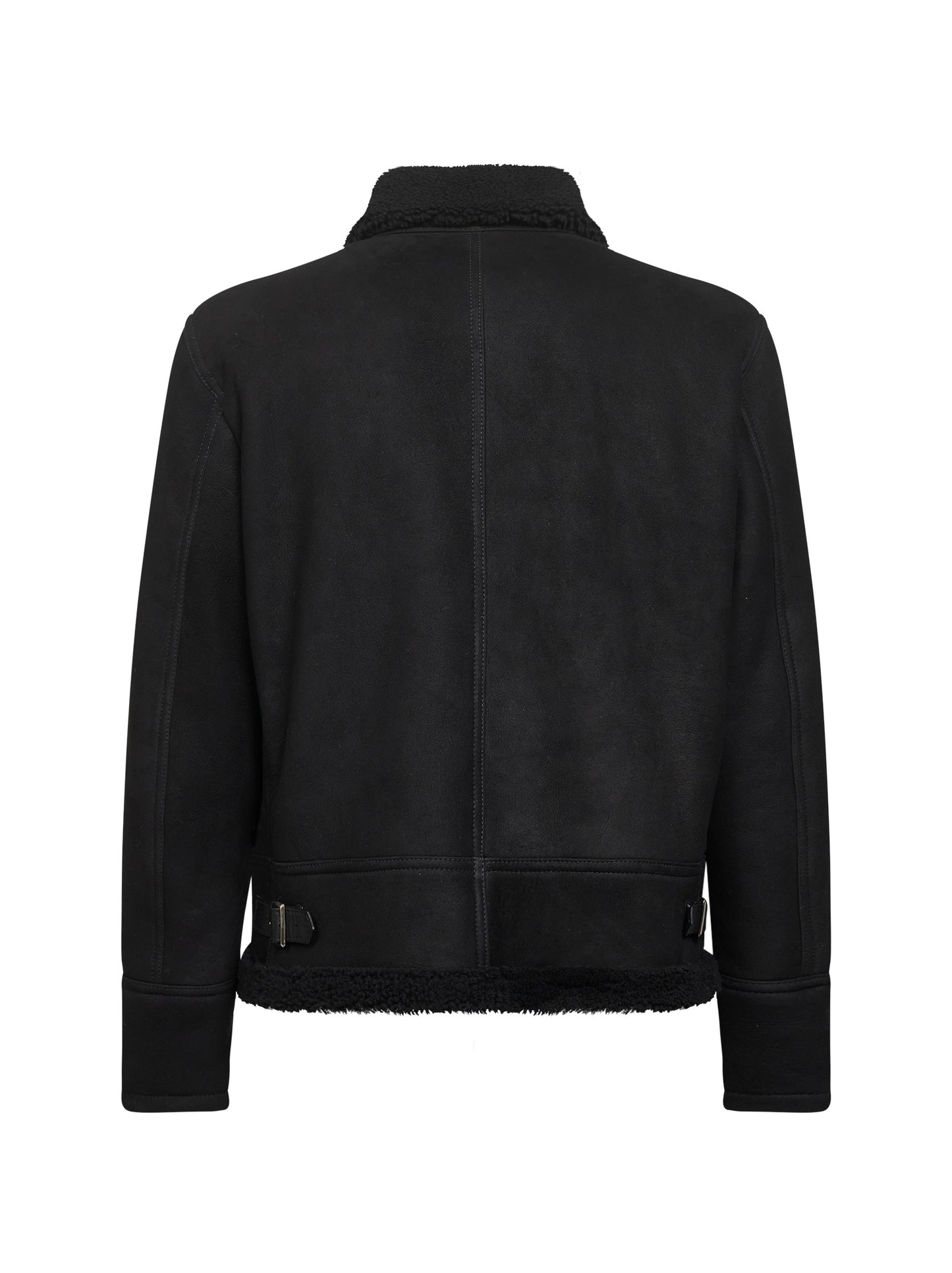 Black sheepskin Steele aviator jacket