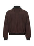 Brown sheepskin bomber jacket