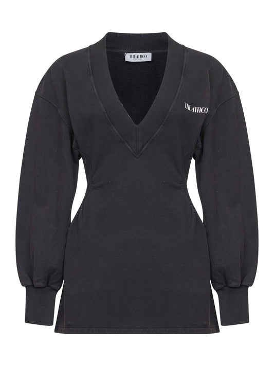 Black american fleece mini dress