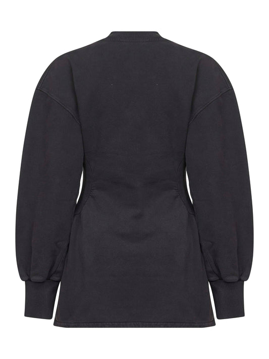 Black american fleece mini dress