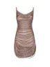 Silver knit fringed mini dress