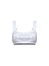 Bralette in cotone con termostrass bianco