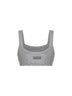 Grey cotton hotfix crystal bralette top