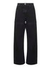 Black washed denim cut-out jeans