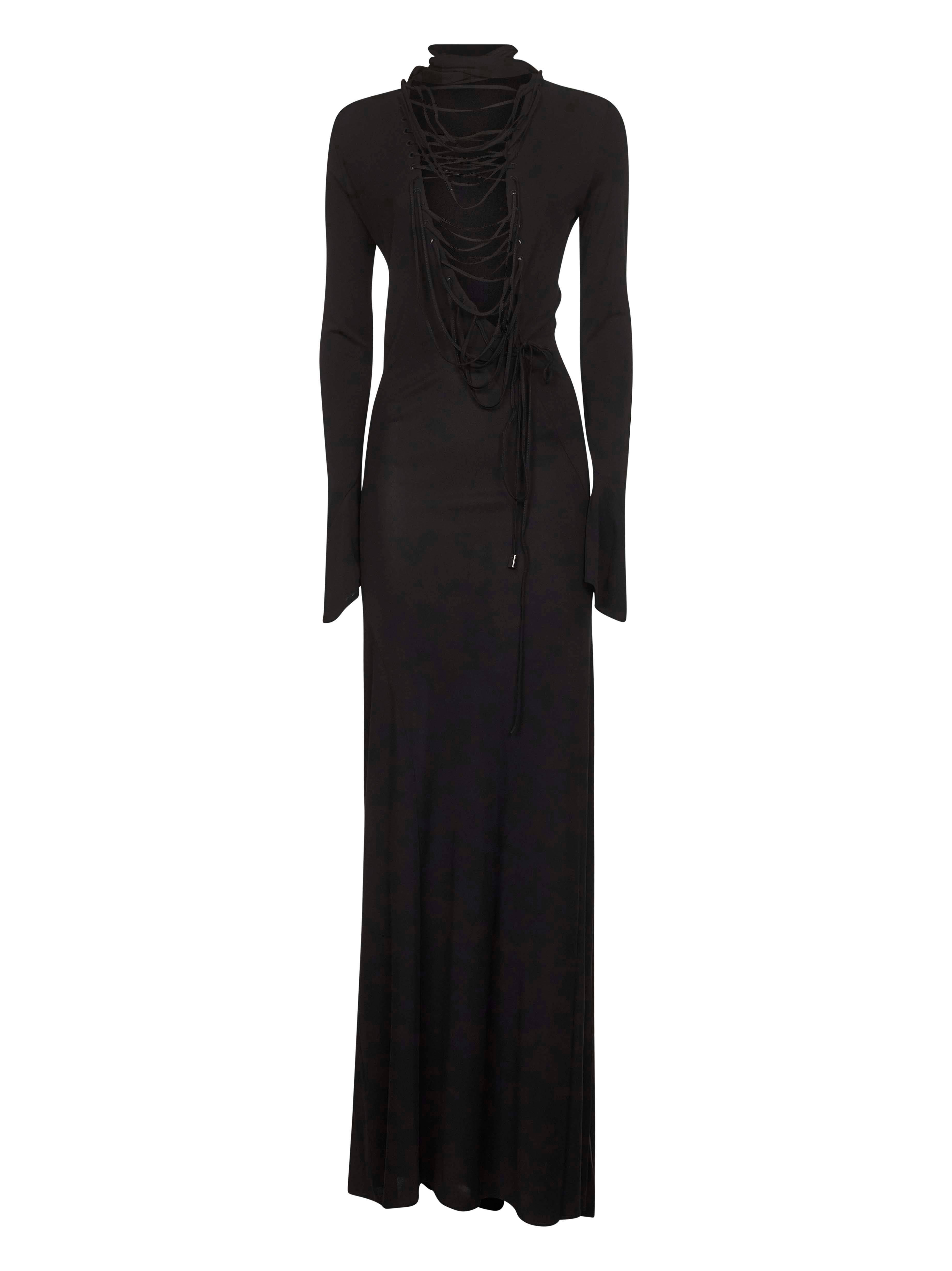 ワンピース THE ATTICO Black crepe long dress (251WCW00243VVV105AA 100) Black Long Dress | THE ATTICO - Antonia