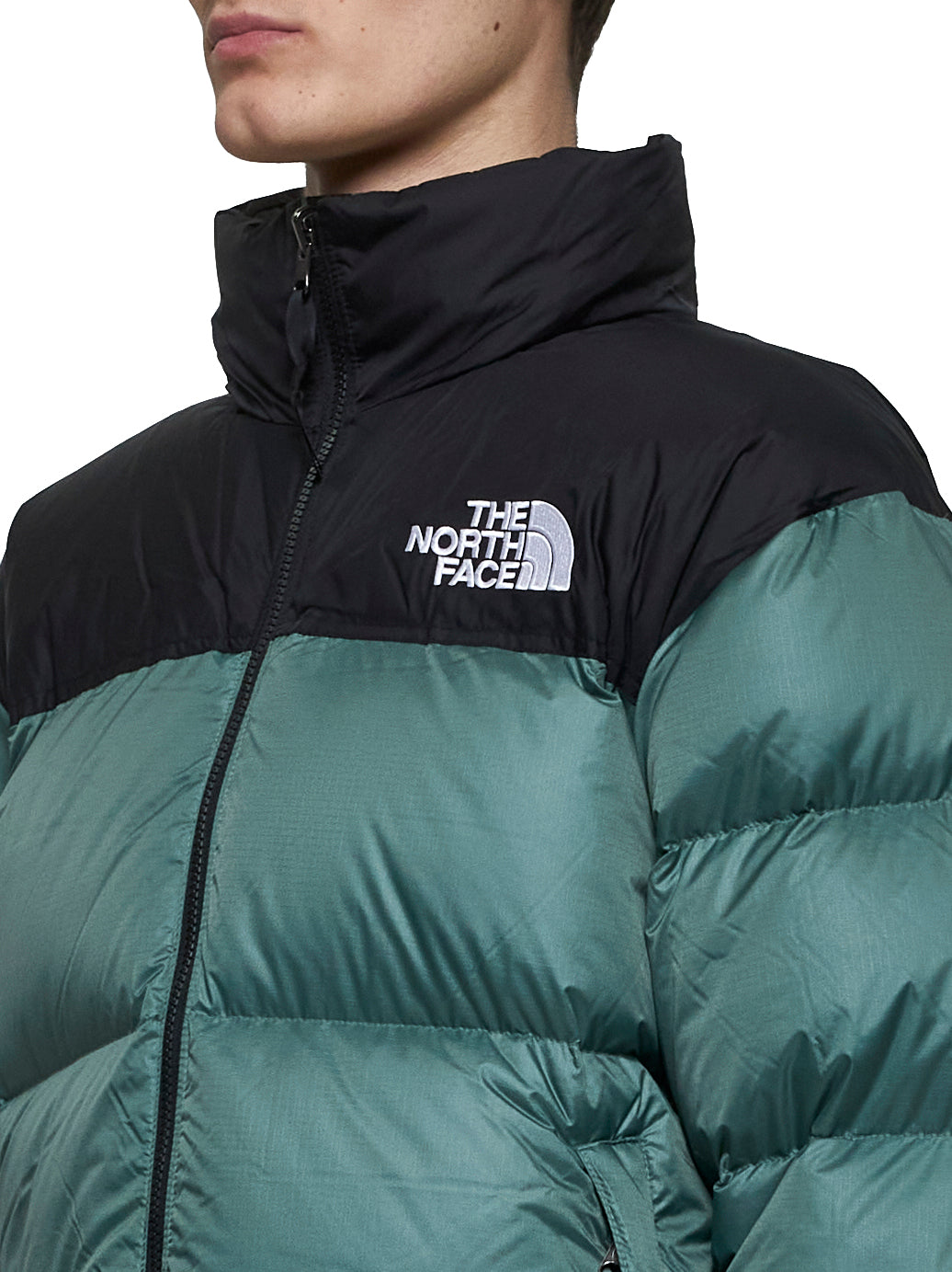 Green Retro Nuptse 1996 jacket