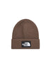 Brown TNF box logo beanie