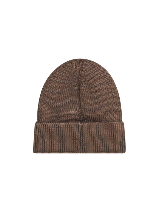 Brown TNF box logo beanie