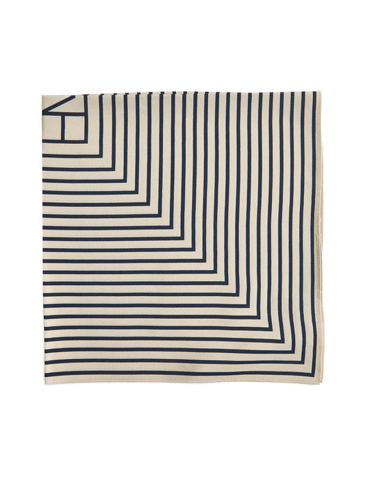 Silk scarf with monogram print
