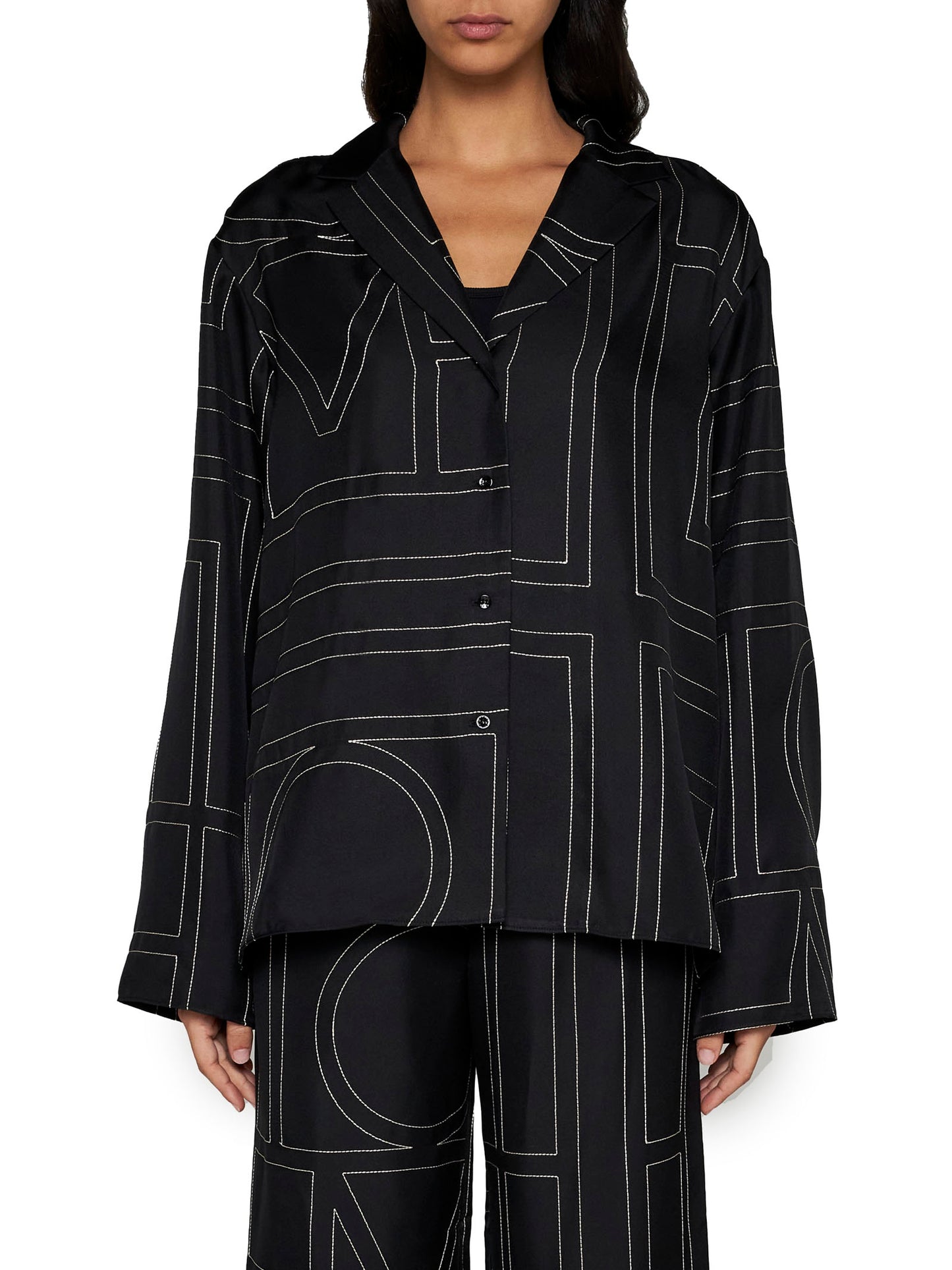 Camicia in seta monogram Toteme