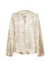 Beige silk shirt with monogram