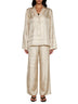 Beige silk shirt with monogram