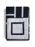 Blue organic cotton monogram beach towel